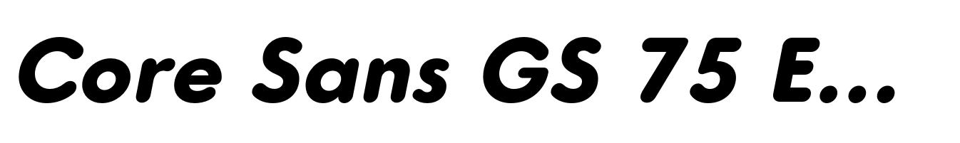 Core Sans GS 75 Extra Bold Italic